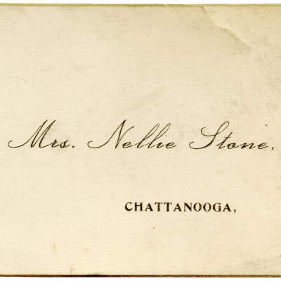 Mrs. Nellie Stone Calling Card