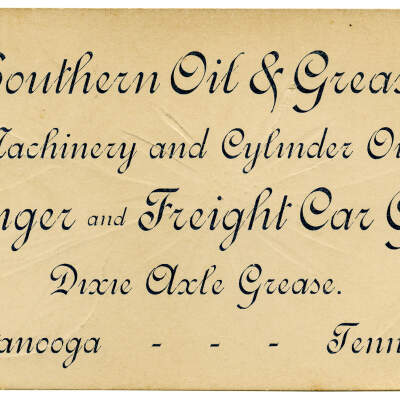 The Southern Oil & Grease Co. Card