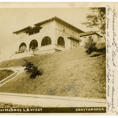 Mr. and Mrs. L. B. West Residence, Cameron Hill, 1908