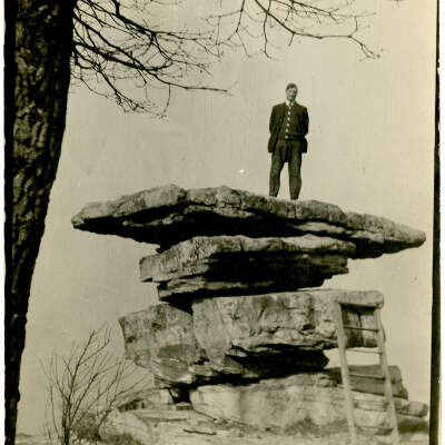 Man on Umbrella Rock