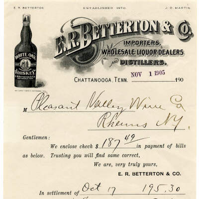 E. R. Betterton & Co, White Oak Whiskey
