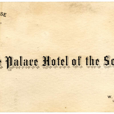 Stanton House, The Palace Hotel of the South