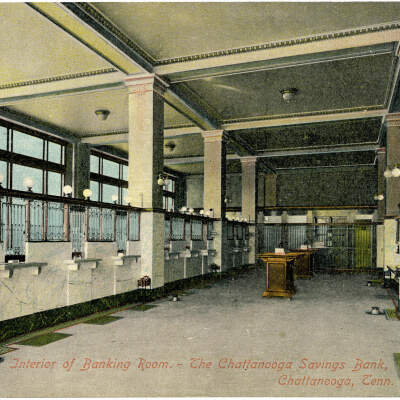 The Chattanooga Savings Bank, Interior of Banking Room