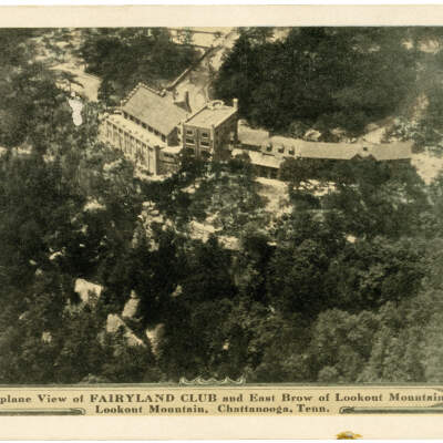 Fairyland Club and East Brow of Lookout Mountain, Airplane View