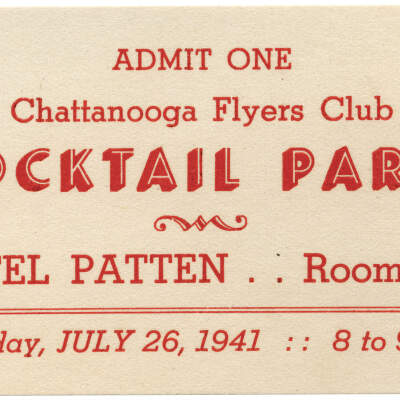 Chattanooga Flyers Club Cocktail Party Ticket