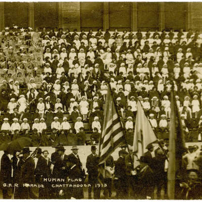 G.A.R. Parade Human Flag