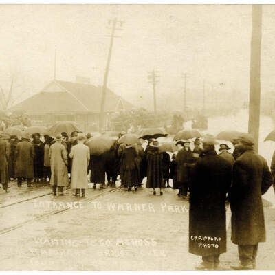 1917 Flood, Entrance to Warner Park