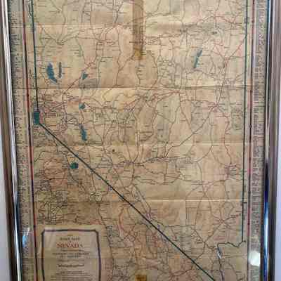 1934 Standard Oil Road Map of Nevada