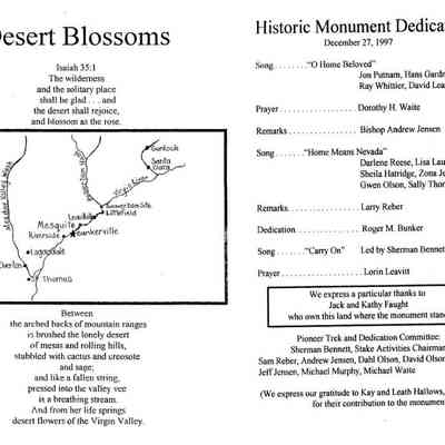 1997 Reenactment Dedication Program Booklet