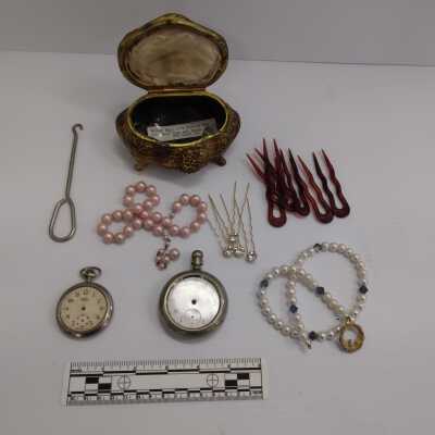 Mother Mary Jewelry Box , Samuel Reber Jr Pocket Watch