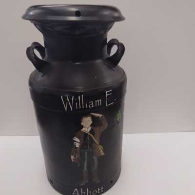 Decorated Milk Can