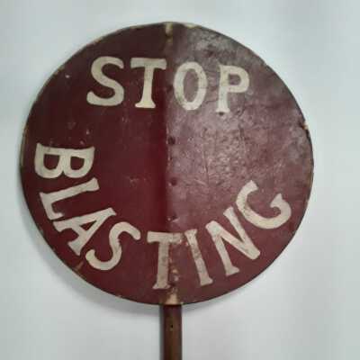 Stop Blasting Sign