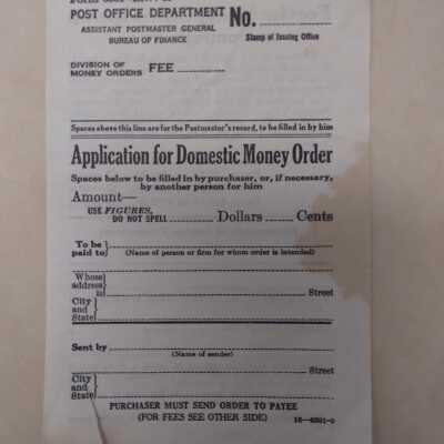 Post Office Department Money Order '51