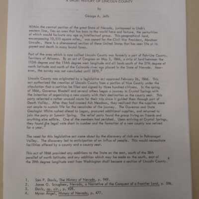 A Short History of Lincoln County