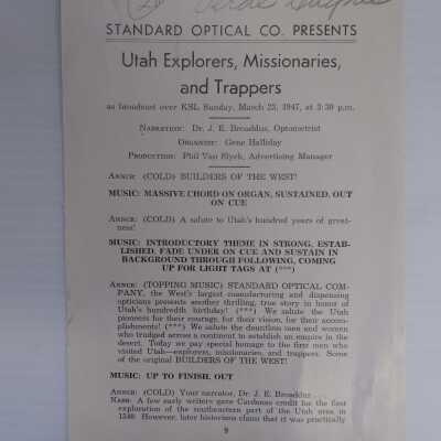 Utah Explorers, Missionaries and Trappers