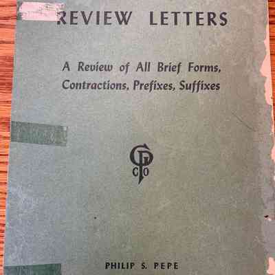 Gregg Shorthand Review Letters