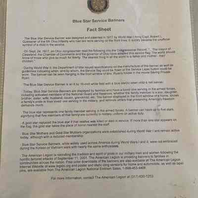 Blue Star Service Banner Fact Sheet