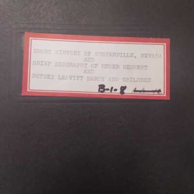 Brief History Bunkerville / Biography Heber Herbert Leavitt & Betsey Leavitt Hardy