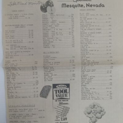 Bowler's Produce Specials circa 1980