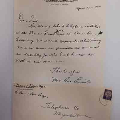 Beaver Dam Café Telephone Letter