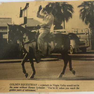 Horace Sylvester riding in local parade