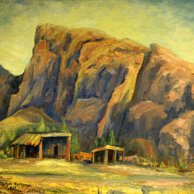 Castle Cliff Camp Grounds Painted by Ralph Huntsman in 1937