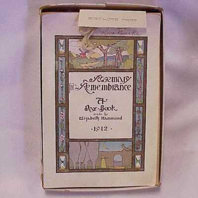 Remembrance Day Book . 1912.