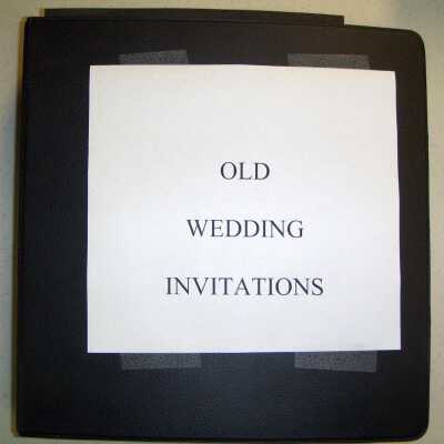 Scrapbook of Wedding invitations back to 1970's