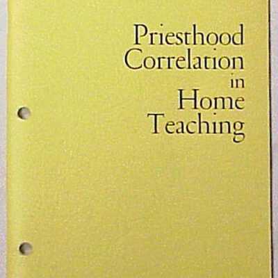 Priesthood Correlation in Home Teaching