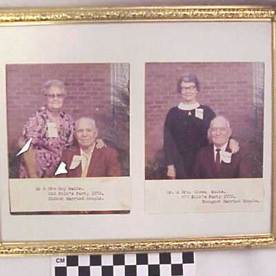 Mr & Mrs Roy Waite Old folks party 1972 Oldest Married couple