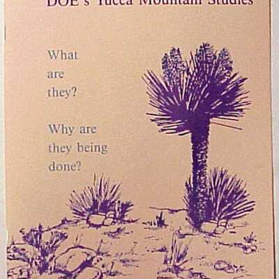 DOE Yucca Mountain Studies