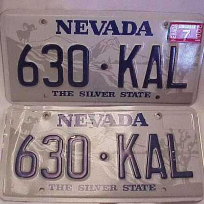 Plate, license