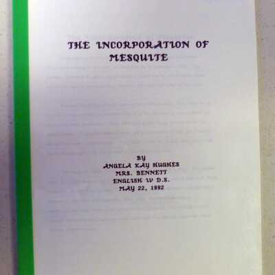 The Incorporation of Mesquite