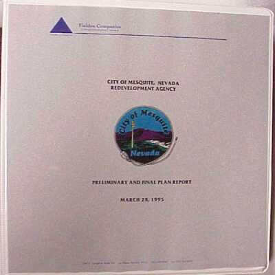 Final Plan Report City of Mesquite, Nevada Redevelopment Agency