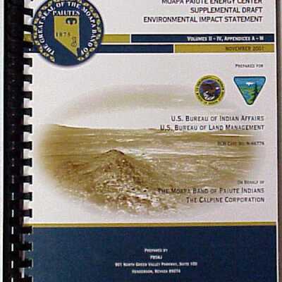 Moapa Paiute Energy Center Volume II to IV Supplement