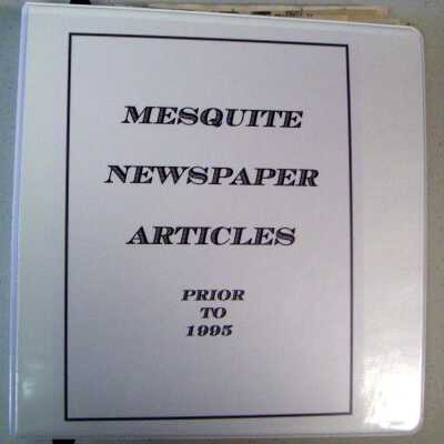 Mesquite Newspaper Articles prior to 1995