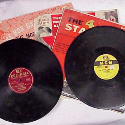 3 - 33 1/3 record Albums 2 - 78 records 2 - 78 records