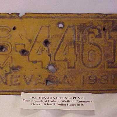 Plate, license