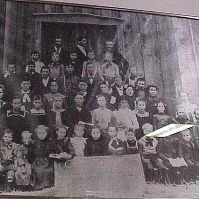 First school held in the new school house, picture taken in 1902