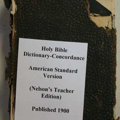 Holy Bible dictionary - Concordance American Standard Version Nelson's Teacher Edition - Published 1900 -