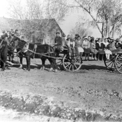 Young Folks on a Hayride 1916