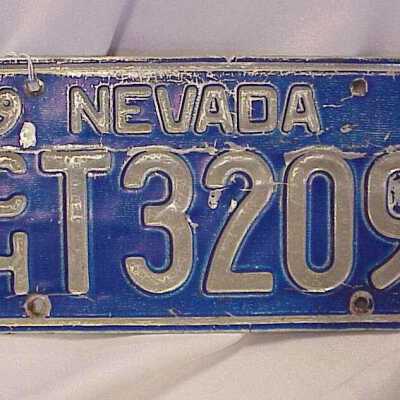 Plate, license