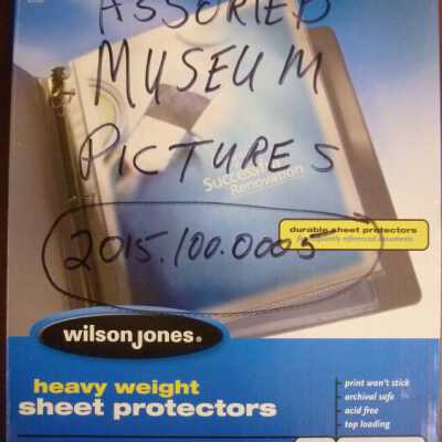 Box with assorted pictures