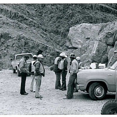 construction of the Interstate through th Virgin River Gorge