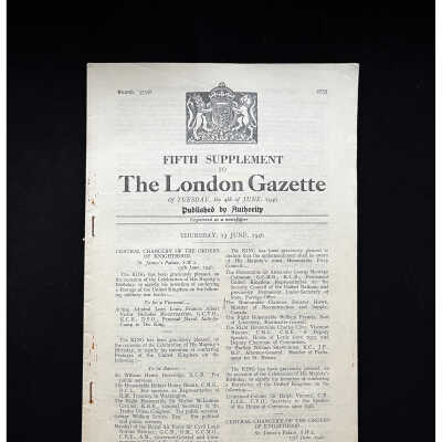 Fifth Supplement to The London Gazette - June 4th 1946