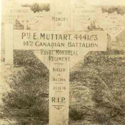 Photo - Grave marker, Pte. Muttart