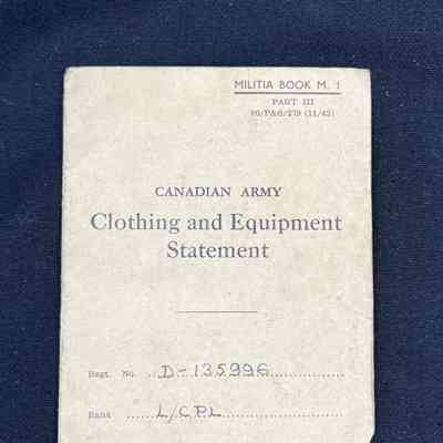 Clothing and Equipment Statement