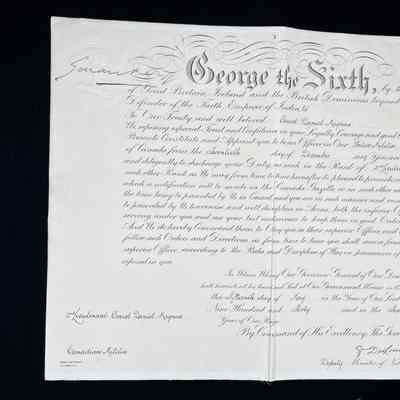 Offical Letter of Discharge, 1944