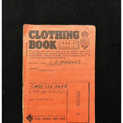 Clothing Coupon Book, 1946-47