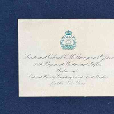 Christmas Card (Westmount Rifles)